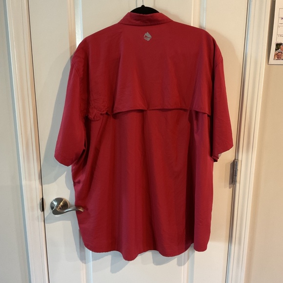 Ocean + Coast Short Sleeve Solid Fishing Shirt - XXL - Tasty Red - Picture 6 of 10